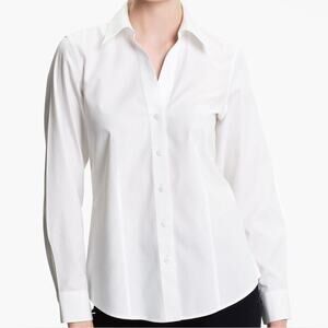 Foxcroft "Non-Iron" Long Sleeve Fitted Shirt Button Down Shirt 19” P2P